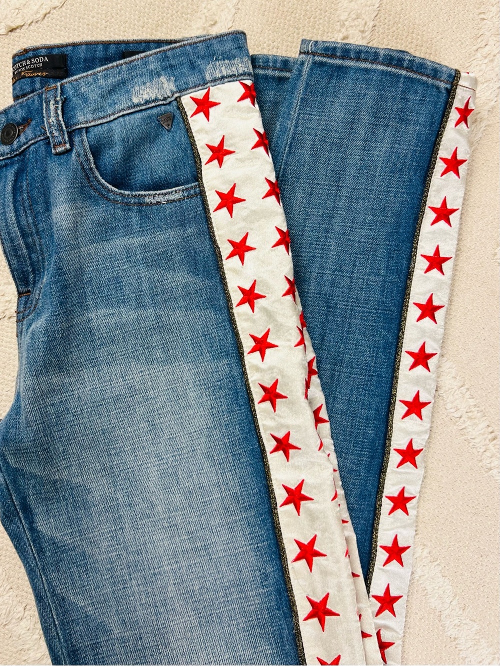 Scotch & Soda FREE PEOPLE Star Jeans Mid Wash Maison Scotch Straight Leg 26x32